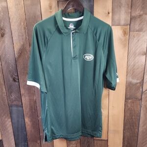 Majestic Dark Green NY Jets Polo Shirt Size XL